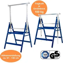 Estexo Gerüstbock Stahl höhenverstellbar blau