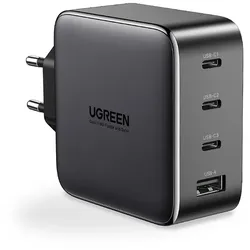 UGREEN USB-A+3xUSB-C 100W GaN Tech Schnell-Ladegerät, schwarz