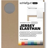 schlafgut Easy Jersey Elasthan Boxspring 120 x 200 - 130 x 220 cm gray mid