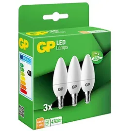 GP LED-Lampen Mini Candle E14 4,9 W matt, 3 St.