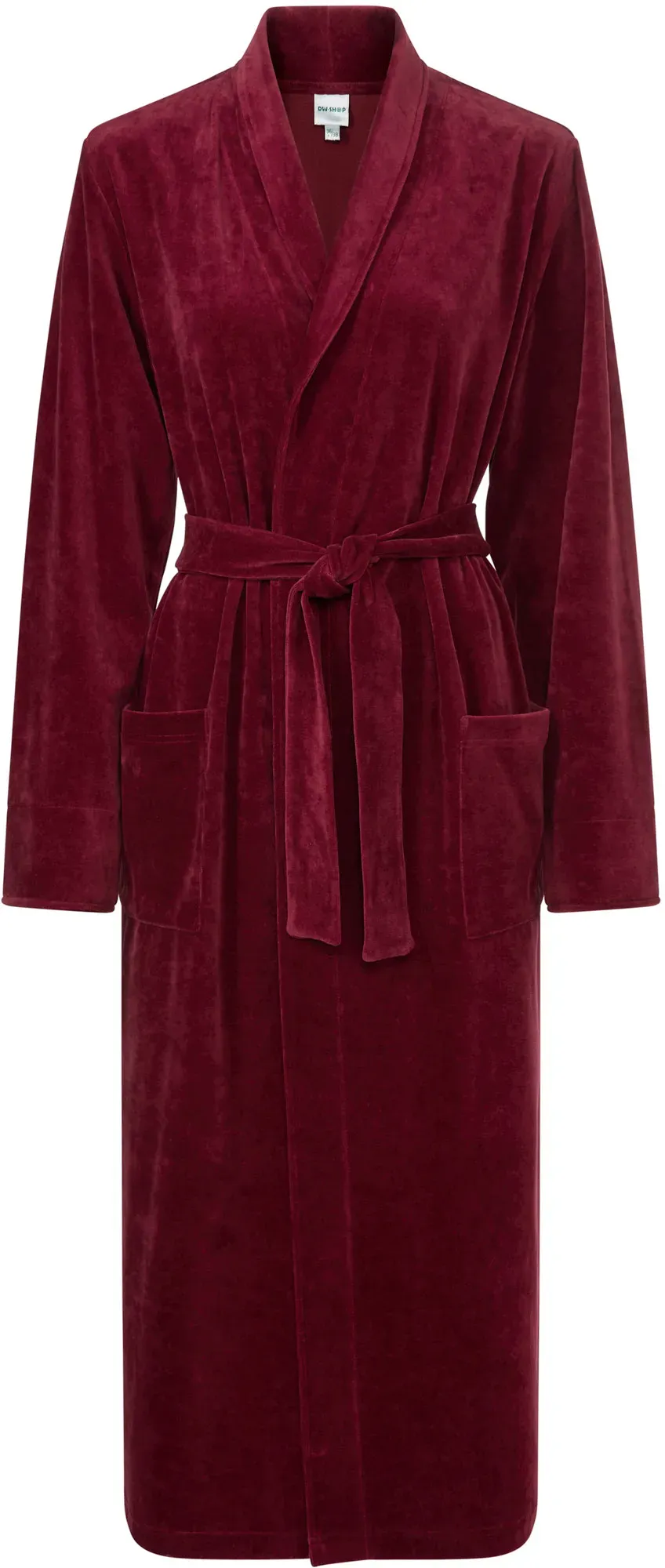 Baumwoll-Hausmantel, dunkelrot, 44/46