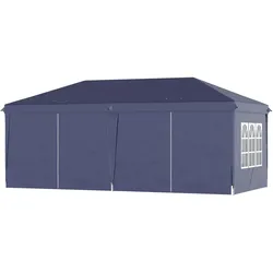Outsunny - Pavillon - 5,85x 2,95m - UV-Schutz - Stahl - blau