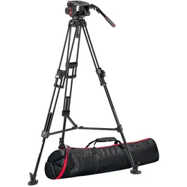 Manfrotto 509 & Alu Fast Doppelrohr-Stativ