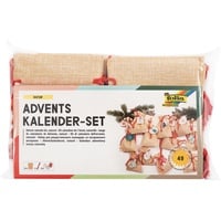 folia Adventskalender-Set Beutel in Juteoptik