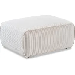 Polsterhocker ANDAS "Noord", beige (cream), B:92cm H:44cm T:66cm, 92% PES; 8% Nylon, Hocker, mit Kedernaht, schöne Serienergänzung