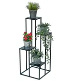 DanDiBo Ambiente DanDiBo Blumentreppe Metall Schwarz 90 cm Pflanzentreppe Blumenständer 96354 Blumensäule Modern Pflanzenständer Blumenhocker -