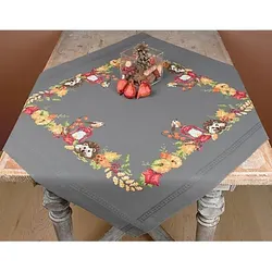 Stickmitteldecke "Igel & Sonnenblume"