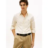 Tommy Hilfiger Businesshemd TOMMY HILFIGER "FLEX POPLIN SOLID", Herren, Gr. L, N-Gr, muslin, Popeline, Obermaterial: 100% Baumwolle, regular fit hüftlang, Ärmel mit Ärmelschlitz 1-Knopf-Manschette, Hemden, unifarben, klassisch, regular fit, Baumwolle, Button-down-Kragen
