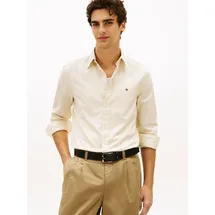 Tommy Hilfiger Businesshemd TOMMY HILFIGER "FLEX POPLIN SOLID", Herren, Gr. L, N-Gr, muslin, Popeline, Obermaterial: 100% Baumwolle, regular fit hüftlang, Ärmel mit Ärmelschlitz 1-Knopf-Manschette, Hemden, unifarben, klassisch, regular fit, Baumwolle, Button-down-Kragen