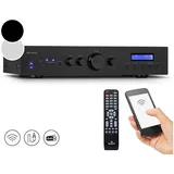 Auna AMP-CD608 DAB HiFi-Stereo-Verstärker 4x100W RMS DAB+ BT Opt.-In Schwarz