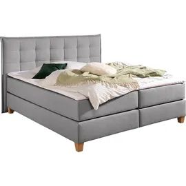 Home Affaire Boxspringbett inklusive Komfortschaum-Topper grau