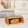 Relaxdays Brotkasten Bambus breit braun, 40x16.5x27.5 cm,