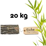 BooGardi Kaminholz Feuerholz kaminfertig, 20 kg, (Eichenholz 20kg im Karton), Hartholz getrocknet Ofenholz Buche Eiche Kiefer braun