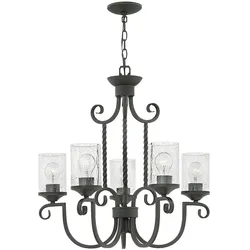 Kronleuchter Casa mit 5 Lichtern, Olde Black