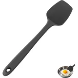 U-Taste 36 cm extra großer Löffelspatel aus Silikon: 315°C hitzebeständiger Kochlöffel in Lebensmittelqualität, nahtloses flexibles Küchengerät zum Backen Rühren Schaben Schöpfen Servieren (Schwarz)