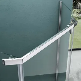 mai & mai Ravenna08 Fünfeck-Duschkabine mit Drehtür rechts 80 x 195 cm ESG-Sicherheitsglas