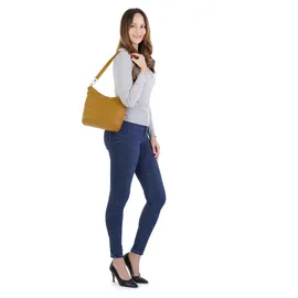 Cluty Umhängetasche Leder Gelb