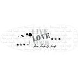 MSV Love Titano und Baumwolle Bügeltischbezug, 145 x 55 cm, Mehrfarbig