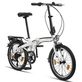 Licorne Bike Conseres Premium Falt Bike in 20 Zoll - Fahrrad für Herren, Jungen, Mädchen und Damen - Shimano 6 Gang-Schaltung - Hollandfahrrad