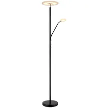 GLOBO Leseleuchte Stehlampe Deckenfluter dimmbar schwarz Metall Glas LED Flexospot