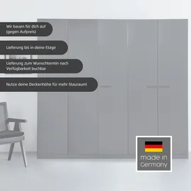 Rauch Drehtürenschrank OTELI 226 x 210 x 54 cm Grau