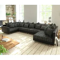 DELIFE Wohnlandschaft Clovis XL Schwarz mit Armlehne modular, Design Wohnlandschaften, Couch Loft, Modulsofa, modular