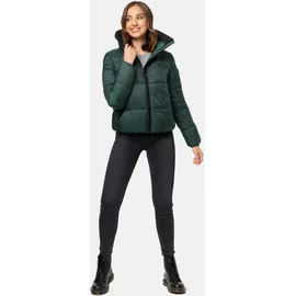Navahoo Damen Winterjacke warm reflektierende Steppjacke in Metallic-Optik Sternschnüppchen Forest Green Gr. M - M