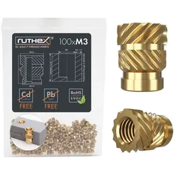 Ruthex M3 threaded insert – Rx-M3x5.7 - 100 pcs