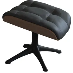 Fußhocker FLEXLUX "Skagen, Hocker", schwarz (deep schwarz walnuss), B:44cm H:39cm T:35cm, 100% Echteder, Hocker, Hohes Komfort, Entspannungsmöbel, Gemütlichkeit