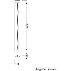 PARLAT LED Unterbauleuchte 90 cm flach silber