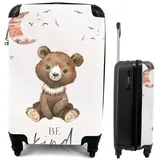 MuchoWow Handgepäckkoffer Sprichwörter - Kind sein - Kinder - Teddybär - Aquarell, 4 Rollen, Handgepäck Kinder Trolley Rollkoffer Kleine Reisekoffer mit 4 Rollen - bunt