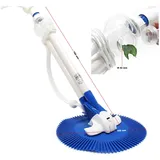 Wiltec automatischer Poolreiniger inkl. 12 Schläuchen Poolsauger Pool Bodensauger Oberflächensauger