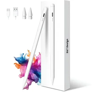 s&t design Stift für iPad USB-C (2018-2024) Schnellladen für Apple iPads