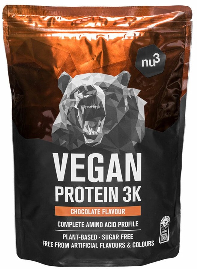 nu3 Vegan Protein 3K, Chocolat 1000 g Poudre