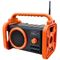 Soundmaster DAB80OR Baustellenradio DAB+ Bluetooth Akku IP44 spritzwassergeschützt Baustellenradio (DAB+, MW, PLL-UKW, FM, AM, Baustellenradio, ABS-Gehäuse, IP44 Spritzwasserschutz)