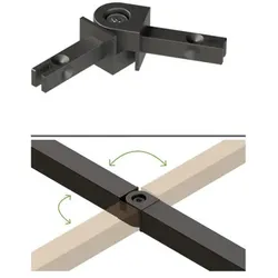 Cadro Flexibler Knoten 180 Grad Edelstahl Optik