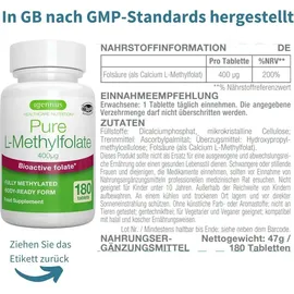 Igennus Reine Folsäure als L-Methylfolat Tabletten 180 St.
