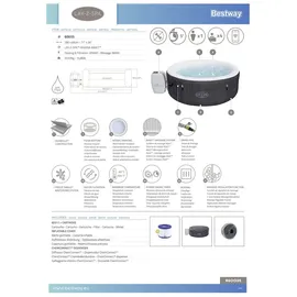 BESTWAY LAY-Z-SPA WLAN-Whirlpool Havana AirJet Ø 180 x 66 cm rund