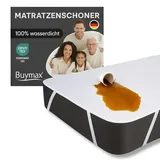 Buymax® Matratzenschoner 140x200 cm Inkontinenzauflage Wasserdicht Atmungsaktiv Matratzenauflage Nässeschutz, Baumwolle