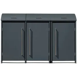 Westmann Mülltonnenbox Moderna 3 x 240 l Anthrazit 83 cm x 211 cm x 135 cm