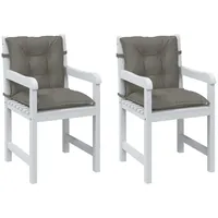 vidaXL Sitzauflage 100 x 50 x 7 cm dunkelgrau 2 St.