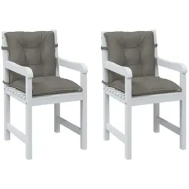 vidaXL Sitzauflage 100 x 50 x 7 cm dunkelgrau 2 St.