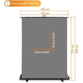 Walimex pro Roll-up Panel Hintergrund 155x200cm grau