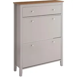 SoBuy Schuhschrank Schmal 80 x 108 x 25 cm mit Schublade braun