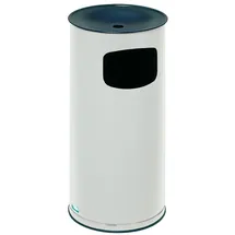 Proregal Klassischer runder Kombiascher HxBxT 71 x 35,5 x 35,5 cm Verzinkter Stahl Grau