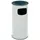 Proregal Klassischer runder Kombiascher HxBxT 71 x 35,5 x 35,5 cm Verzinkter Stahl Grau