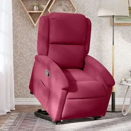 vidaXL Relaxsessel mit Aufstehhilfe Samt 144,5 x 82 x 0 cm Weinrot