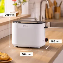 Bosch Kompakt-Toaster Weiß