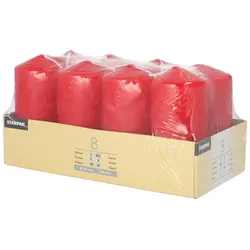 PAPSTAR Stumpenkerzen 10 cm rot
