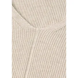 Cecil CECIL, V-Neck Strickpullover oat milk beige melange, XXL (46),